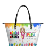 Paraeducator Teacher DNRZ30081567IR Leather Tote Bag