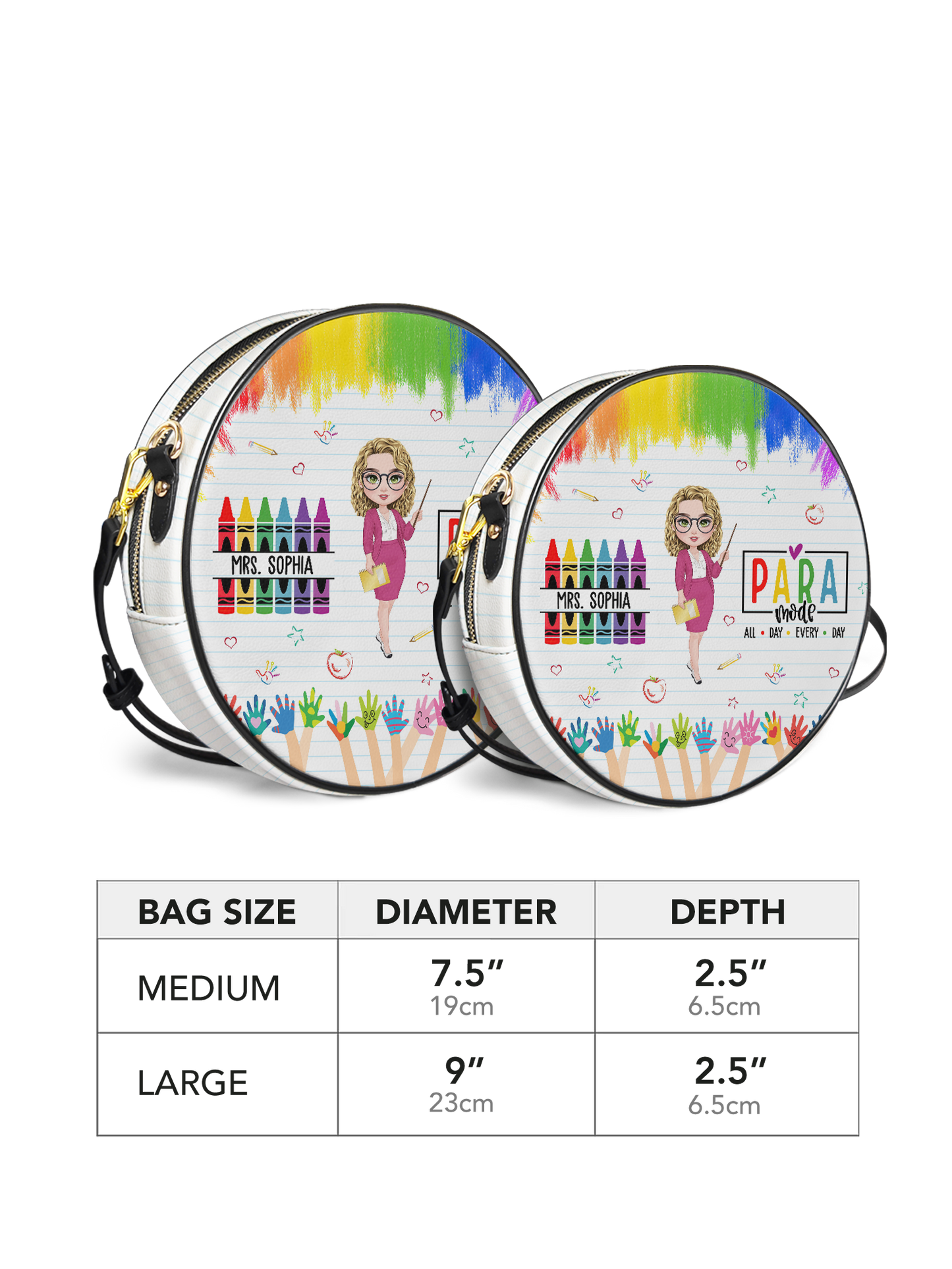 Paraeducator Teacher Circle Crossbody Bag