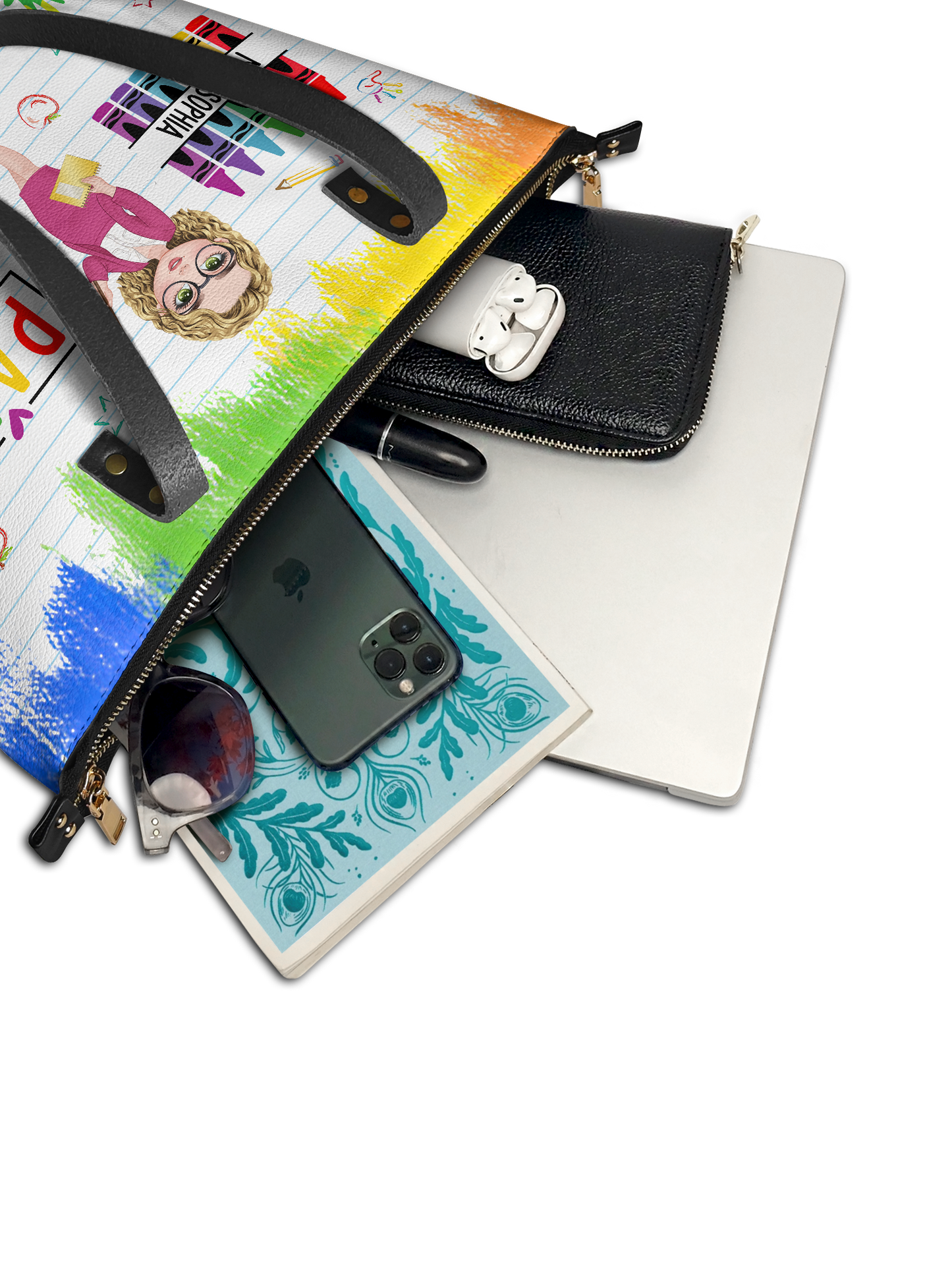 Paraeducator Teacher Leather Tote Bag