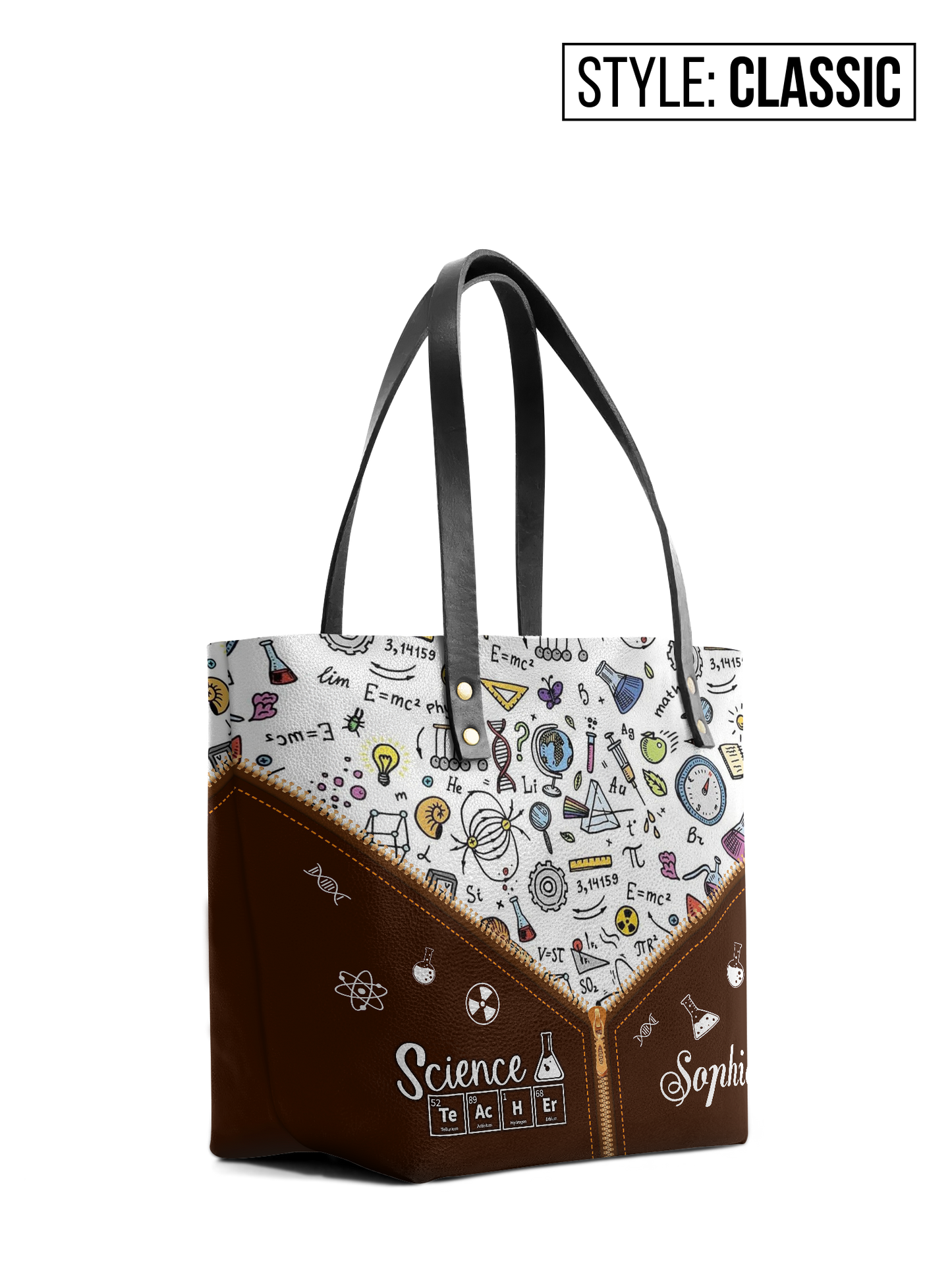 Science Teacher Chemical Elements Leather Tote Bag