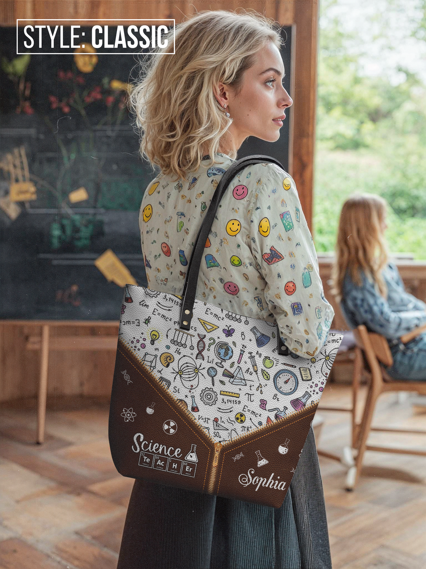 Science Teacher Chemical Elements Leather Tote Bag