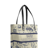 Teacher Noun DNRZ30085485NR Leather Tote Bag