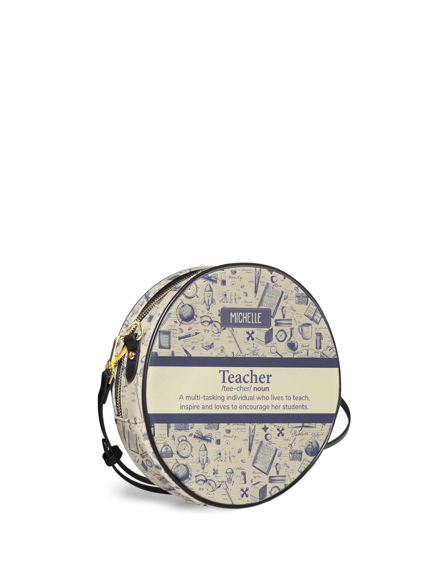 Teacher Noun Circle Crossbody Bag