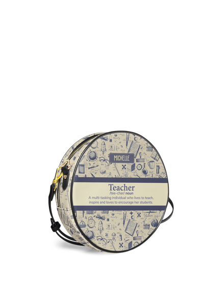 Teacher Noun Circle Crossbody Bag