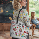 Teacher Teach Love Inspire DNRZ30089224ND Leather Tote Bag