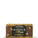 Teachers Create Tomorrow In The Minds Of Today NNRZ01109726OE Zip Around Leather Wallet