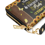 Teachers Create Tomorrow In The Minds Of Today NNRZ01109726OE Zip Around Leather Wallet