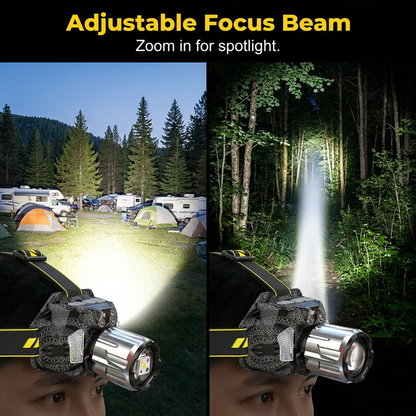 🔥MEGA DEAL 60% OFF!!⏰ 🔦 Rechargeable Multi-Light LED Headlamp, 🔋7500mAh Battery, Motion Sensor Waterproof Headlamp for Camping Hiking Hunting