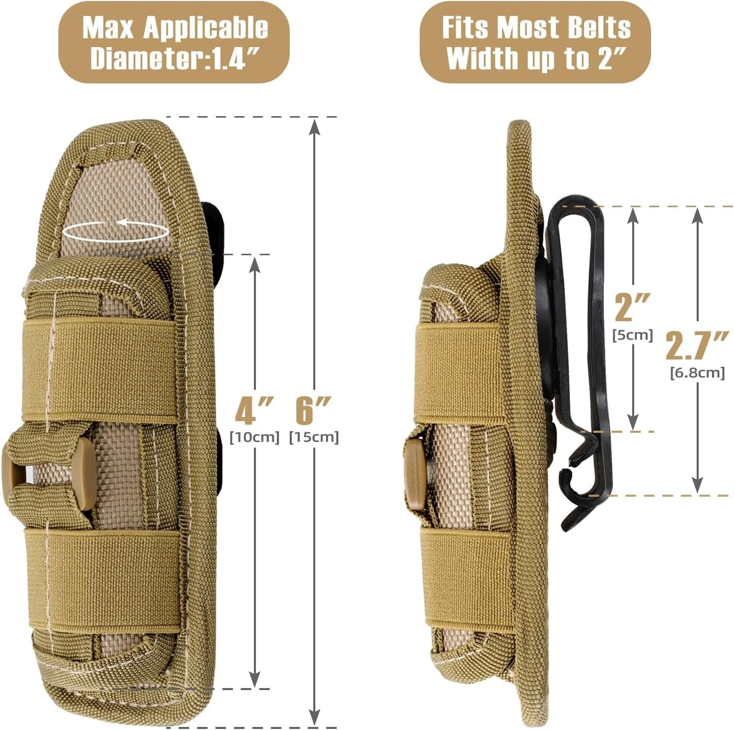 Tactical Flashlight Pouch Holster