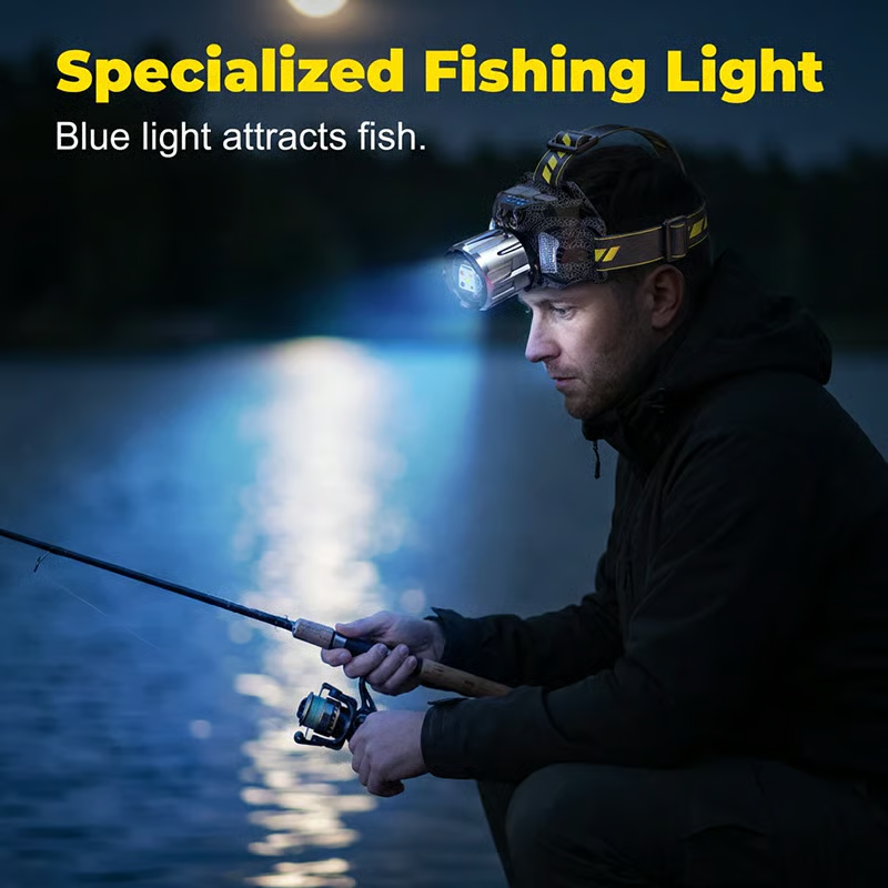 🔥MEGA DEAL 60% OFF!!⏰ 🔦 Rechargeable Multi-Light LED Headlamp, 🔋7500mAh Battery, Motion Sensor Waterproof Headlamp for Camping Hiking Hunting