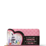 In A Lab It Is Called Chemistry In A Garage It Is Called Felony HHRZ31106011QL Zip Around Leather Wallet
