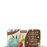 Learn A Language Share A Culture Change The World NNRZ27054795OF Zip Around Leather Wallet