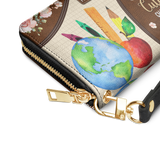 Learn A Language Share A Culture Change The World NNRZ27054795OF Zip Around Leather Wallet
