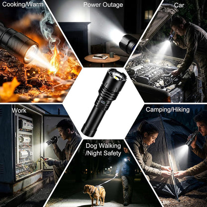 🔥BEST SALE: 70% OFF + 🎁🔦 2026 Super Bright Ultimate Tactical Flashlight,🔥1M+ Sold Worldwide, 80X Brightness, 120-Hour RUN TIME, Smart LED Display, Military-Grade CREE LED