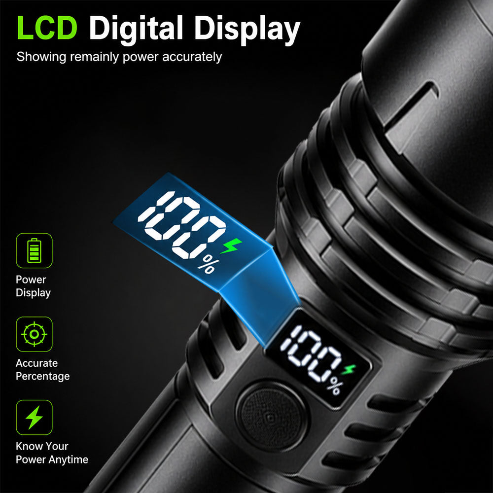 🔥LIMITED-TIME DEAL: 70% OFF + 🎁 2026 Super Bright Ultimate Tactical Flashlight,️️🔥 1M+ Sold Worldwide, 80X Brightness, 9500mAh Battery, Smart LED Display, Military-Grade CREE LED