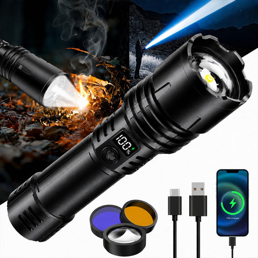 🔥LIMITED-TIME DEAL: 70% OFF + 🎁 2026 Super Bright Ultimate Tactical Flashlight,️️🔥 2M+ SOLD, 80X Brightness Than Standard, 9500mAh Battery, Smart LED Display, Military-Grade CREE LED