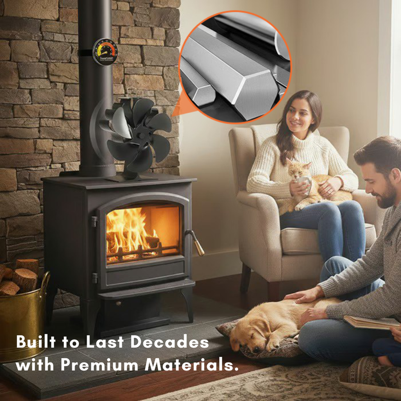 Billhol® Heat Powered Wood Stove Fan