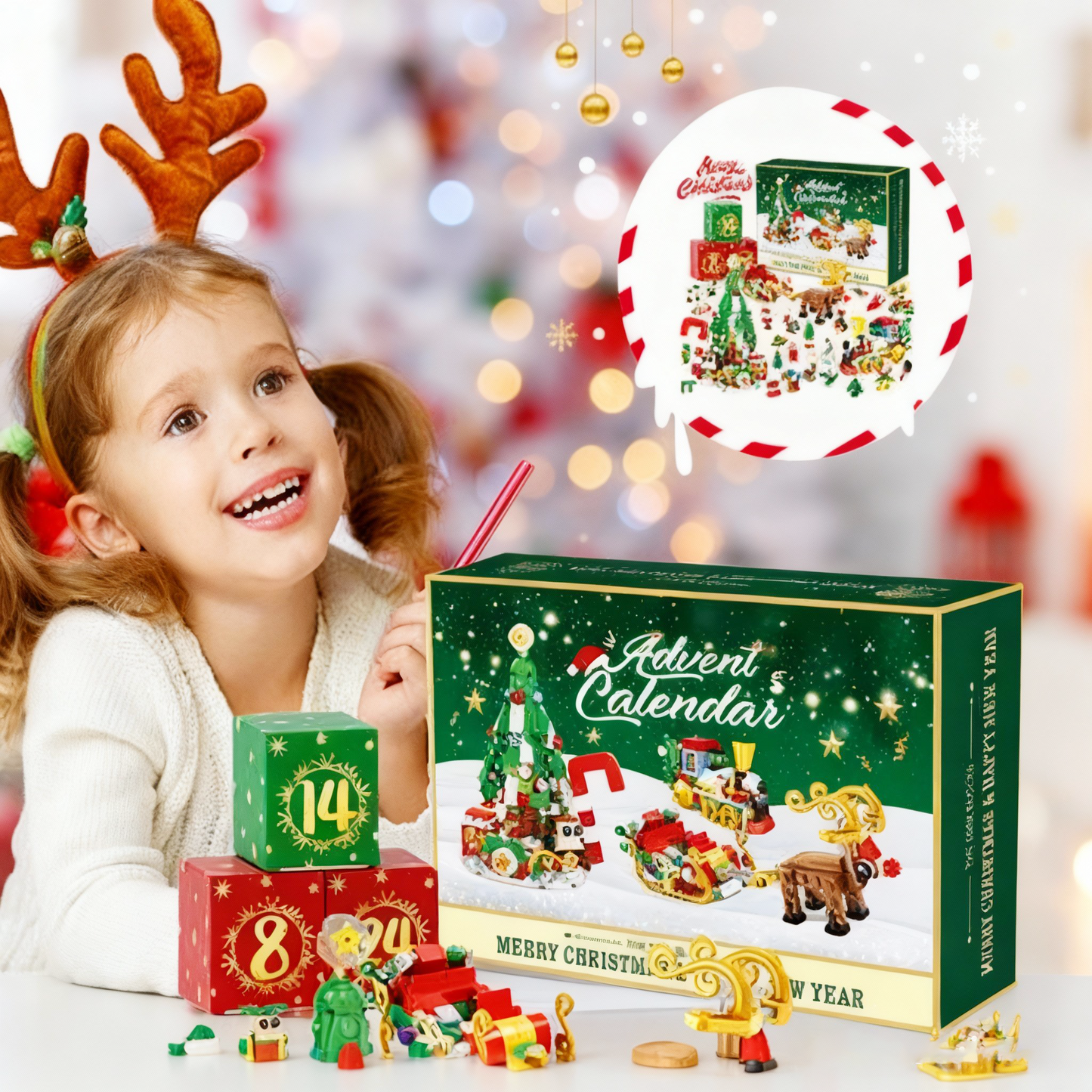 TLOPA® 2025 New Advent Calendar Children's Christmas Building Blocks