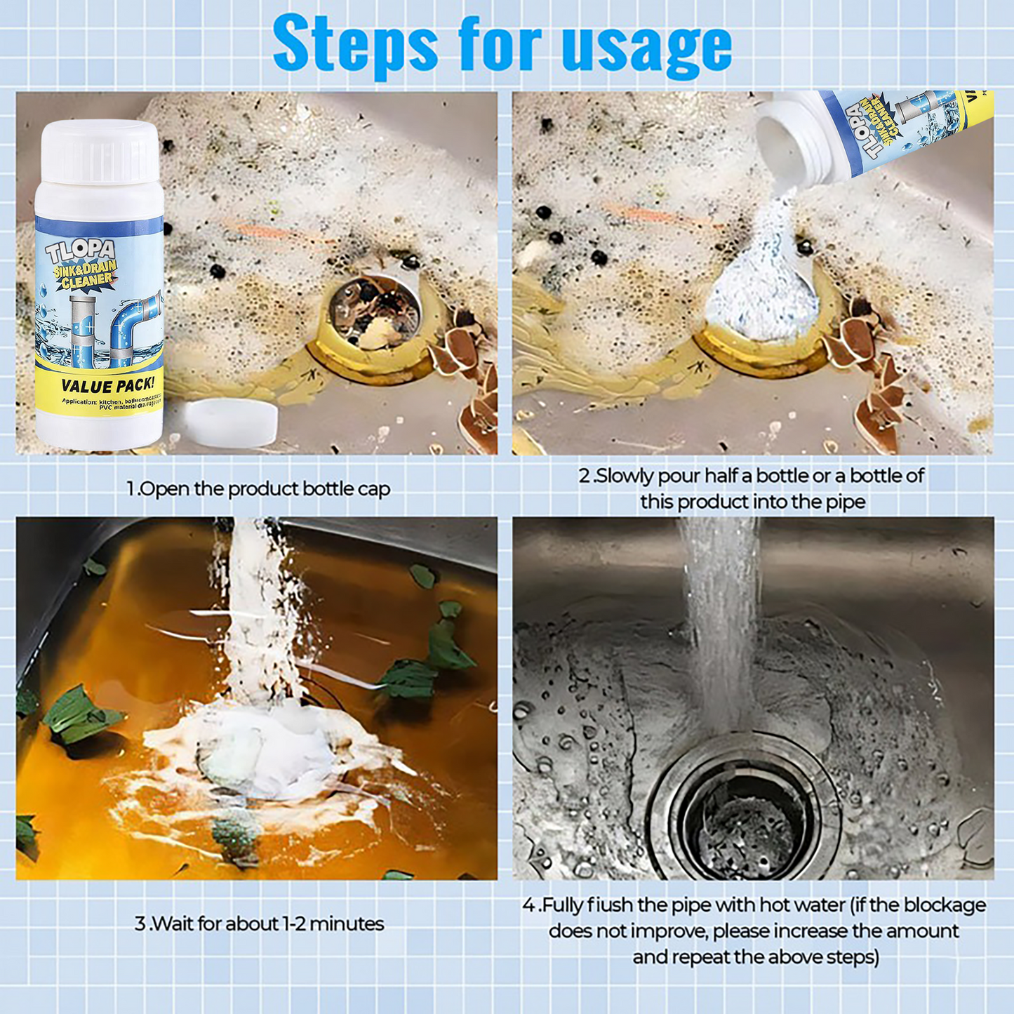 TLOPA® Sink and Drain Cleaner
