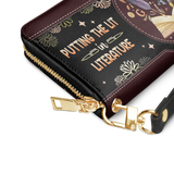 Putting The Lit In Literature HHRZ31101244VK Zip Around Leather Wallet