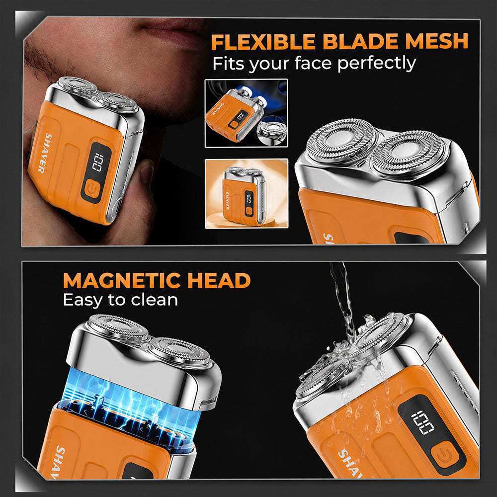 ⏰ DEAL: 70% OFF + 🎁 | 2026 Version Portable Full Body Electric Shaver | 2M+ SOLD 🏆 | 9,900RPM Motor | 15-Blade Turbo Whirl System | Smart LED Display | IPX7 Wet/Dry