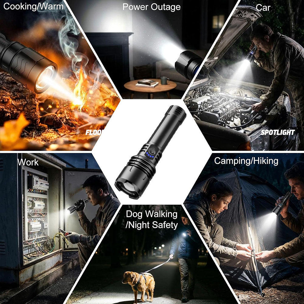 🔥60% OFF! 🔦 Super Bright UltimateLED Tactical Flashlight, Military-Grade Toughness - 80X Brightness, Cree LEDs