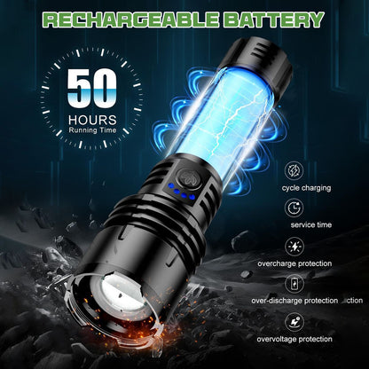 🔥60% OFF! 🔦 Super Bright UltimateLED Tactical Flashlight, Military-Grade Toughness - 80X Brightness, Cree LEDs