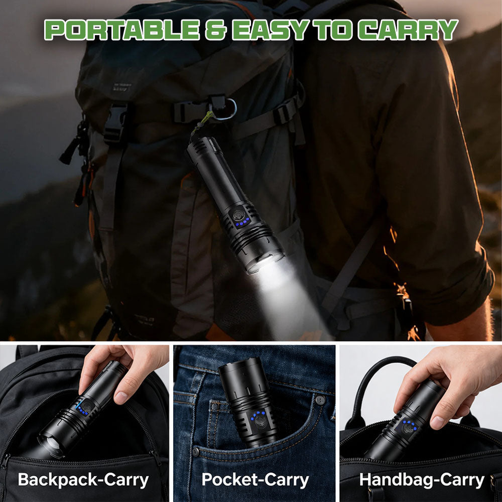 🔥60% OFF! 🔦 Super Bright UltimateLED Tactical Flashlight, Military-Grade Toughness - 80X Brightness, Cree LEDs