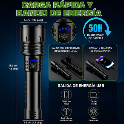 🔥60% DE DESCUENTO!!⏰ 🔦 Super Bright Ultimate Tactical Flashlight, Resistencia de Grado Militar – Diseñada para Cualquier Emergencia