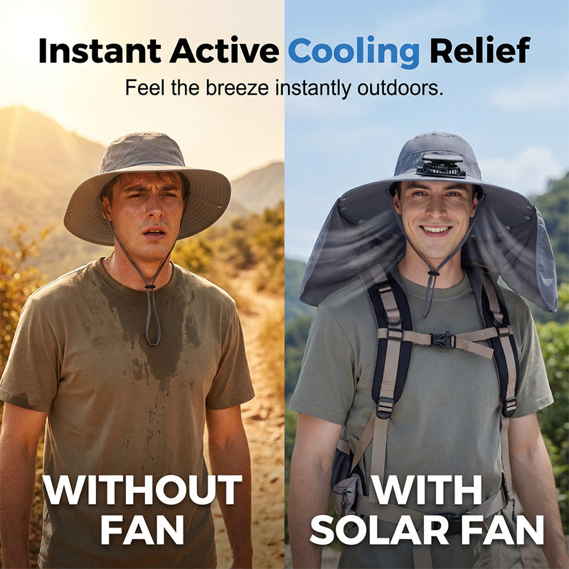 2026 Father's Day 60% OFF ✨ Breathable Fisherman Hat with Solar Fan