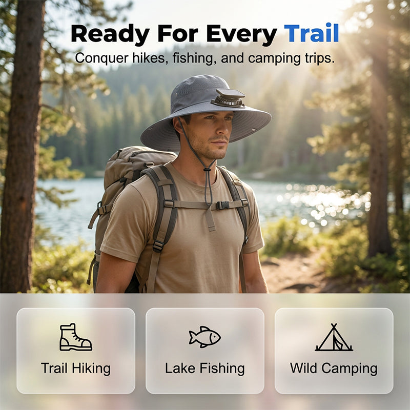 2026 Father's Day 60% OFF ✨ Breathable Fisherman Hat with Solar Fan