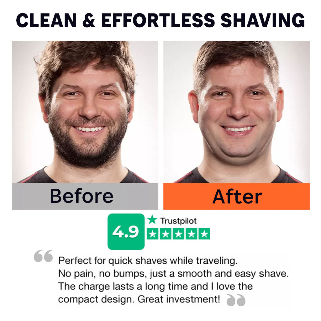 SALE 70% OFF + FREE GIFT 🔥 Portable Mini Rotary Electric Shaver, 9000RPM Magnetic Dual-Head, Rechargeable IPX7 Waterproof Wet/Dry