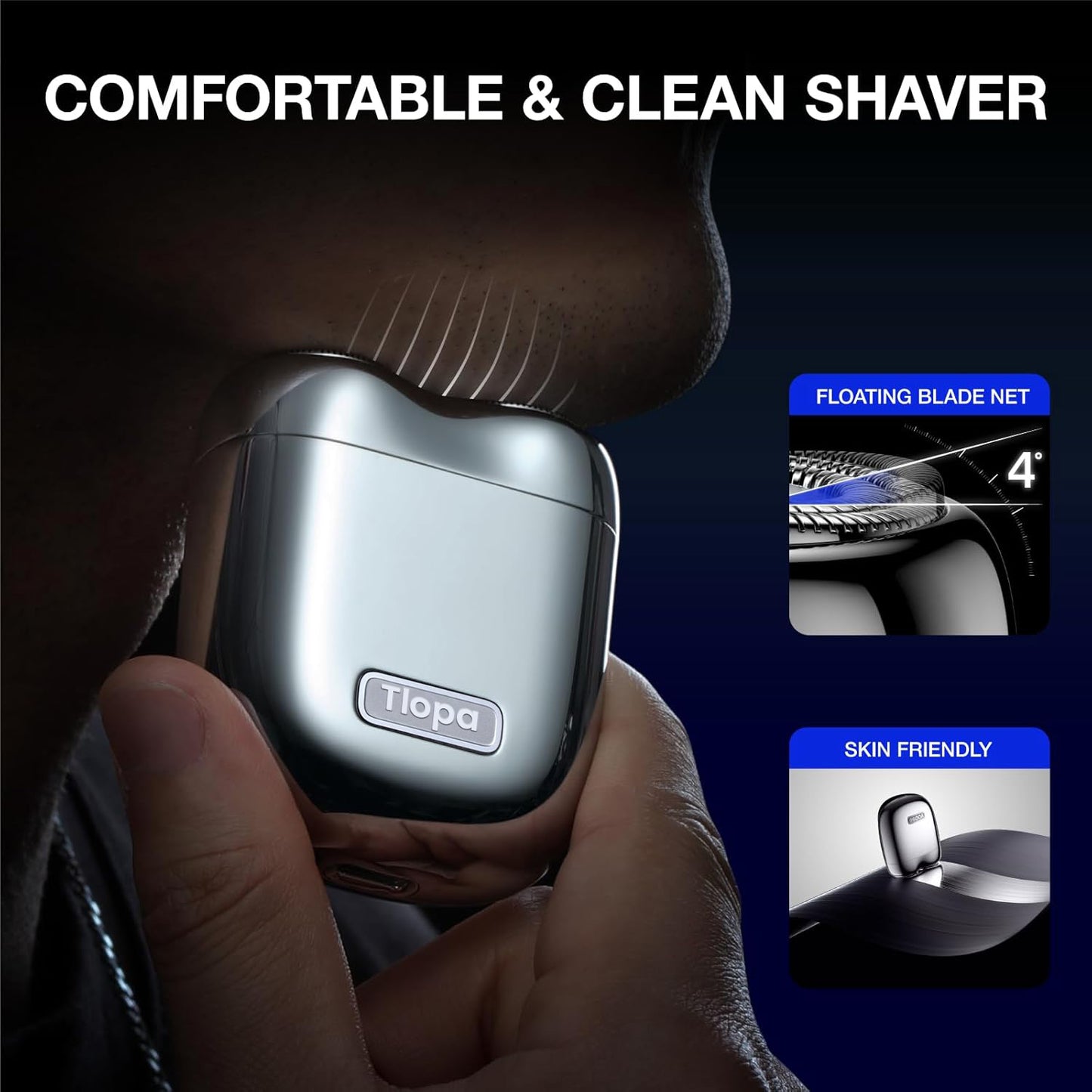 TLOPA® Pocket Shaver USB Mini Shavers for Men