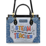 STEAM Teacher Ask Imagine Plan Create Improve NNRZ2905005A Leather Bag